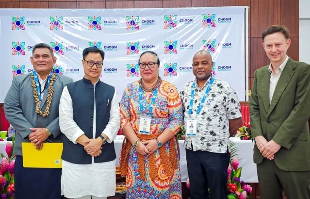 Shri Kiren Rijiju, Hon’ble Minister joined an important discussion on Disaster Resilience at CHOGM in Apia, Samoa