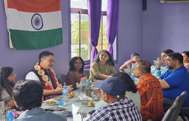 Hon’ble Minister Shri Kiren Rijiju interacted with Members of Indian community in Apia. Thanked community for being a bridge between our two countries.