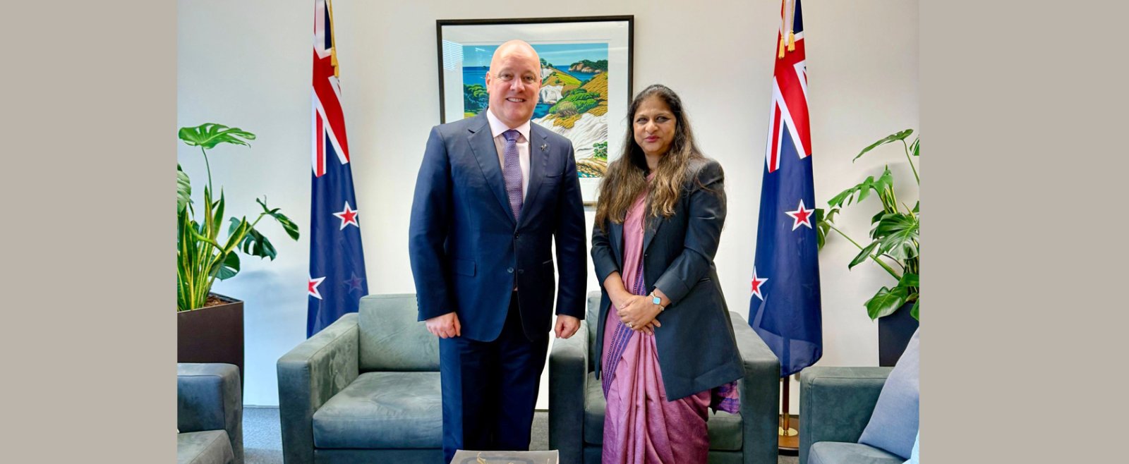 High Commissioner was honoured to call on Rt Hon Christopher Luxon, Prime Minister of New Zealand