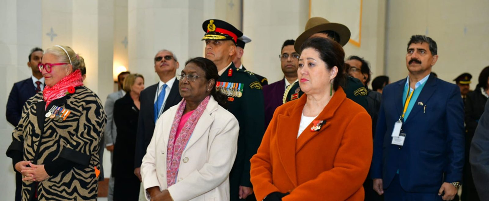 The Hon'ble President of India Droupadi Murmu paid a visit to the National War Memorial of New Zealand in Wellington, and paid the tribute to thousands of martyrs by laying the wreath.